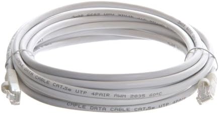 Ethernet кабел Cat5e – 15-крак Пластир кабел с бяло-Позлатени контакти между фоно свещи (2 опаковки)