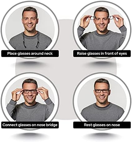 Магнитни Очила за четене CliC, Компютърни Ридеры, Сменяеми Лещи, Регулируеми лък тел, Оригинал