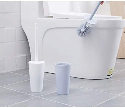 Четка за тоалетна CDYD и употреба, Набор от четки за почистване на Тоалетната чиния, Четка за устни под Ръб и Поставка за съхранение за Баня (Цвят: синьо)