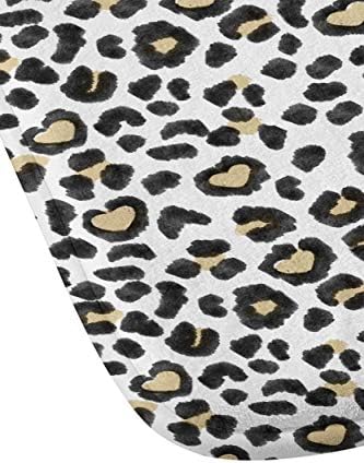 Подложка за баня Отрече Designs от тире и пепел, 21 x 34, сърцето на леопард