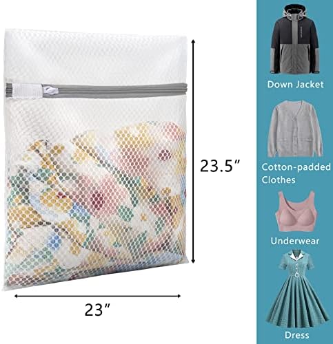 2 етажа торби за дрехи - Сверхпрочный мрежест чанта за дрехи с завязками (35 x23,5), за Многократна употреба Мрежести