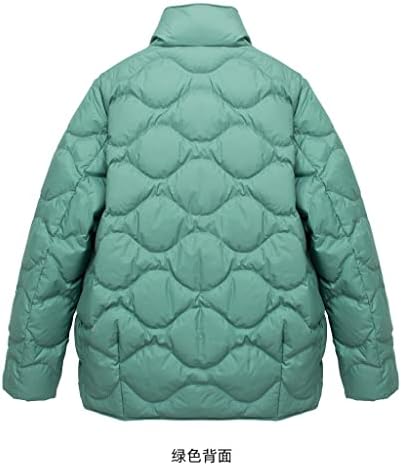 Дамско Късо леко зимно палто XJJZS с яка-поставка за малки мъже (Цвят: сив, Размер: Малък)