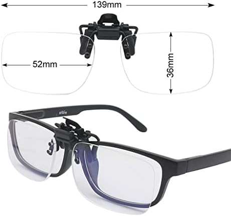 Ултра-леки очила за четене на клипсах XJJZS, откидывающиеся нагоре и надолу, Без увеличително стъкло, лесно и удобно