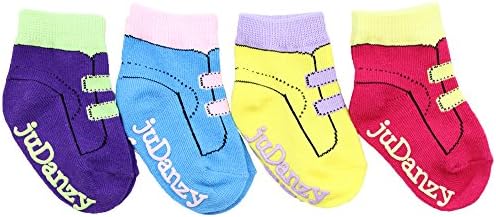 Чорапи за щиколотках за малки момичета juDanzy от 4 комплекти с дръжки