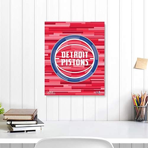 Галерия Лого Detroit Pistons 16 x 20, Увити В Giclee с украса - Оригинални Рисунки и щампи НБА