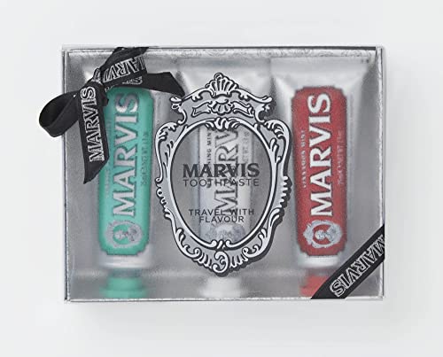 Паста за зъби Marvis Пътуване с набор от аромати, 1,3 унции (опаковка от 3 броя)