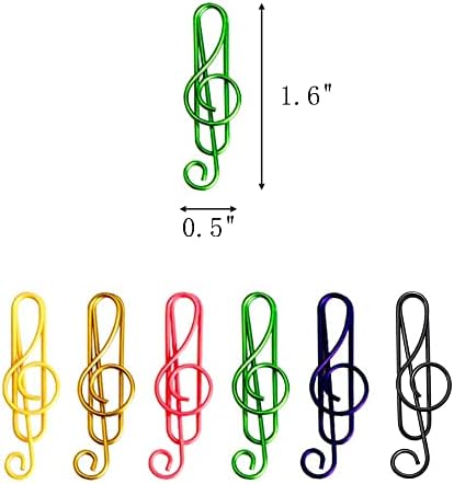 YTYKINOY 50 Бр. Музикални Кламер За Хартия Музикални Ноти Клипове В Стил Бележки Кламери Притежателите на Щипки за Маса