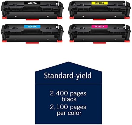 Касети с тонер 414A 414X, 4 опаковки (с чип), подмяна съвместима за HP 414A 414 W2020A, Подходящи за HP Color Pro MFP