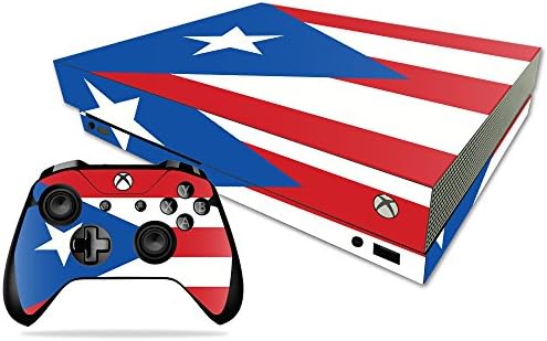 Корица MightySkins, съвместима с Microsoft Xbox One X - Флаг Пуерто Рико | Защитно, здрава и уникална Vinyl стикер |