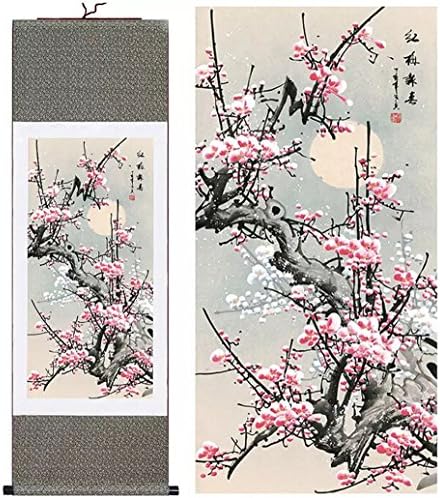 Sunmir (TM Silk scroll живопис Червена слива Добре дошли в пролетния Тан Боху
