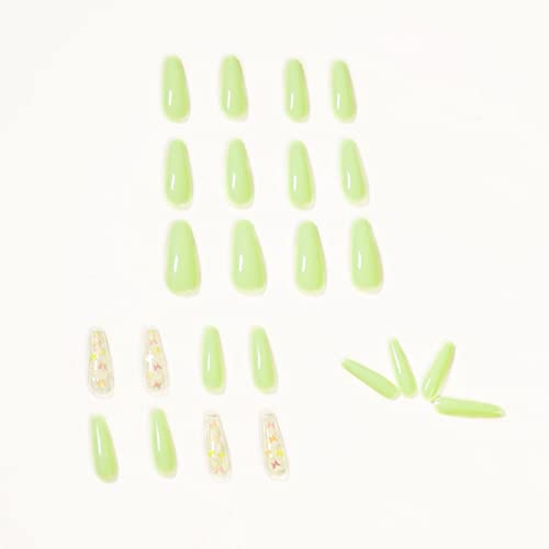 Материал за изграждане на нокти в домашни условия Зелена Поляризованная Светло Зелена Пеперуда С Готови Маникюр Външен