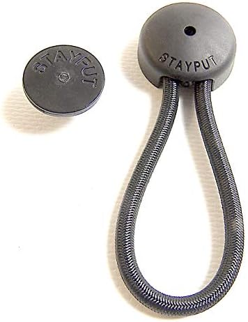 Закопчалка за амортисьор StayPut /бънджи кабел, черна, изберете желаното от вас количество (10 броя)