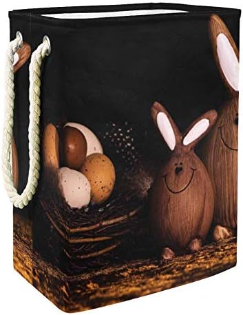 Unicey Великденски Яйца Водоустойчив Сгъваем кош за Бельо Кофа за Детска Стая Спалня Детска Ясла