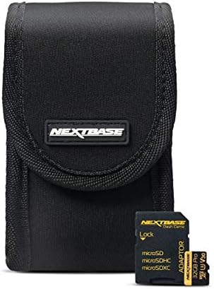 SD карта Nextbase 32 GB U3 с калъф за носене на фотоапарата Go Pack Dash-подходящ за всички камери на Nextbase Dash и