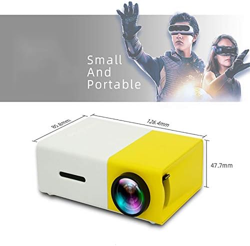LSJZZ Mini Мини проектор за Домашно Преносим проектор 1080P HD проектор, видео проектор Лаптоп с Вграден Двоен високоговорител
