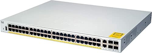 Мрежов комутатор Cisco Catalyst 1000-48P-4G-L, 48 порта Gigabit Ethernet PoE+, бюджет PoE 370 W, 4 порта възходяща линия