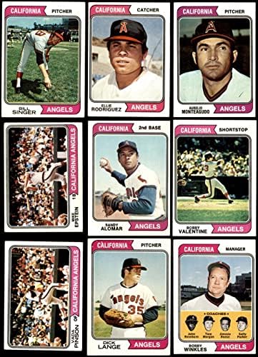 1974 Topps California Angels Team Set Калифорния ангели (сет) VG/БИВШИ Ангели