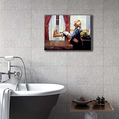Изкуството за баня глупав по-глупав -Забавен Плакат с филма, монтиран на стената Арт декор с принтом на платно-бил даден
