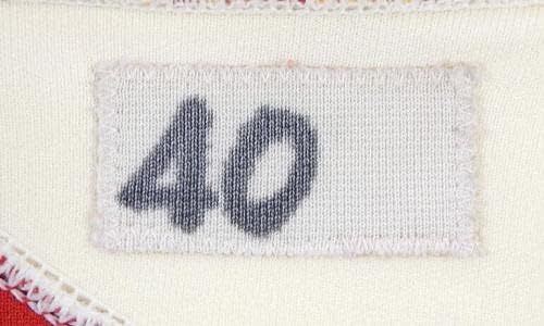 1986-87 Атланта Хоукс Майк Макгри #40, Използван В играта Бяла Разминочная яке 40 DP30000 - Използван в играта НБА