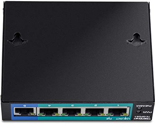 TRENDnet 5-Port Gigabit ethernet Unmanaged switch PoE+, TE-GP051 (обновена)