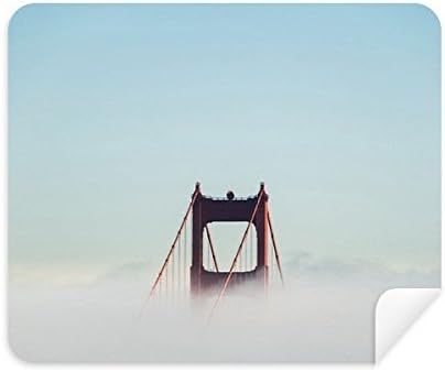 Мъгла Мост Голдън Гейт в Залива Облак Плат За Почистване на Екрана за Пречистване на 2 елемента Замшевой Тъкан