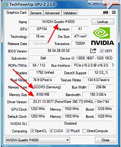 Истинска Нова Графична Видео карта 8 GB GDDR5 NVIDIA Quadro P4000 за Dell Precision M6800 7710 7720 7730 HP ZBook 17