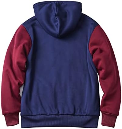 Facitisu Мъжки Зимни Hoody с качулка на цип Шерпа Руното Hoody Топли Дебели палта на тежести