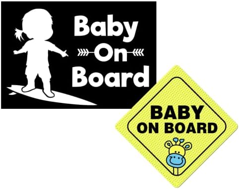 2 бр. Стикер Бебе на борда + знак вижда през | Светоотражающая стикер Бебе в колата Silverlight | най-Добрият Набор от