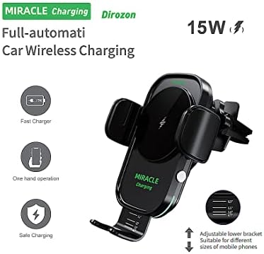 Безжично зарядно за кола - зарядно за Кола за телефон Dirozon – Кола планина с бърза безжична зареждане за Монтиране