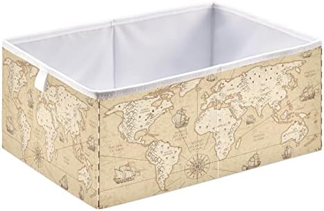 Emelivor Карта на света, на Кораб, Кутия за съхранение на кубчета, Сгъваеми кутии за съхранение, Водоустойчив кош за